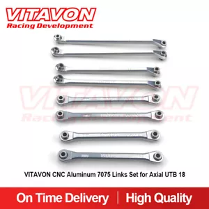 VITAVON CNC Aluminum 7075 Links Set for Axial UTB 18 Silver - Picture 1 of 2