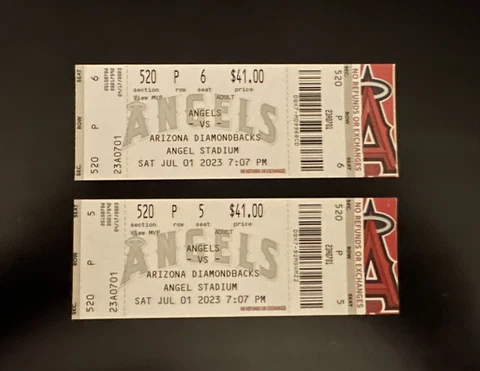LOS ANGELES ANGELS SHOHEI OHTANI / MIKE TROUT BOBBLEHEAD 7/1/23 GAME TICKET STUB Cover