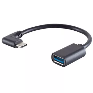 USB C 3.0 Adapter OTG USB Typ-C zu USB A Buchse 90° gewinkelt Laptop Handy 12cm - Bild 1 von 1