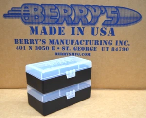 2 x AAA Battery Plastic Hold Container 50 Batteries (CLEAR / BLACK) Berry MFG - Picture 1 of 2