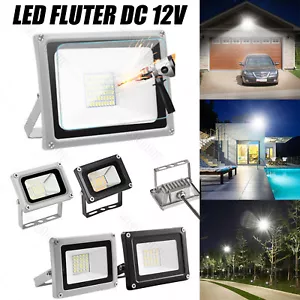 12V LED Fluter Strahler Scheinwerfer DC 12 Volt 10W 20W 30W 50W Außen Flutlicht - Bild 1 von 17