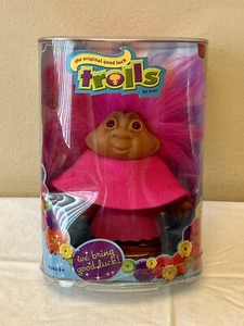 Muñeca Troll de Dam Pelo Rosa, Original Good Luck Trolls, 2006 Jakks Pacific Toy - Imagen 1 de 5