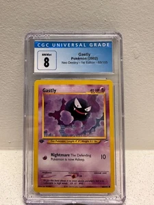 Pokémon TCG Gastly Neo Destiny 65 Regular 1st Edition Common CGC 8 🔥 NM-Mint - Picture 1 of 2