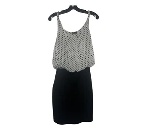 Body Central Boutique Dress Short Size Medium Color WhiteAnd Black Ruffled Polka - Picture 1 of 7
