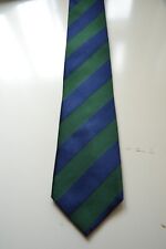 T.M Lewin navy blue silk necktie with striped pattern
