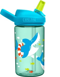 CAMELBAK EDDY+ KIDS 0.4L Water Bottle - Limited Edition Summer Sharks - Picture 1 of 7