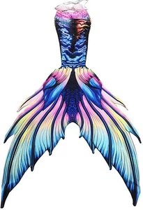 Fabulous Mermaid Dress with No Flipper, LED Hair Piece-Size S - Picture 1 of 6