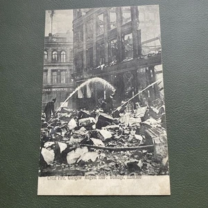 Postcard, Disaster, Great Fire, Glasgow August 1909 Damage £250,000, Valentine's - Picture 1 of 3