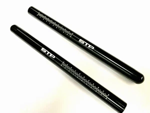 STP Replacement Tek2 Calibrated Clip-On Tubes Black Anodised Pair - Picture 1 of 4