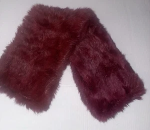 Annabelle New York Echt Kaninchenfell Schal Burgund Rot Infinity Halswärmer - Bild 1 von 9