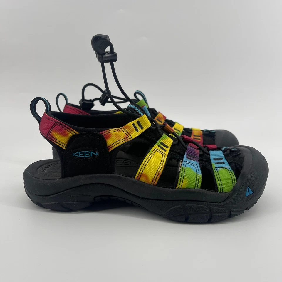 Sandalias de agua KEEN coloridas tie dye negras niños EE. UU. 6 zapatos para caminar senderismo Foto 1 de 4