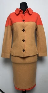 2teilig Marc Kostüm Gr N5 40 42 Anzug Blazer + Rock Walk Wolle 8268 - Bild 1 von 5