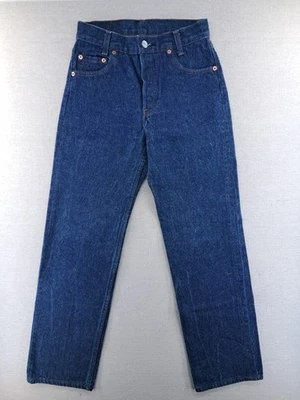 Vintage Levis 701-0117 Jeans passt 26x29 Student Button Fly Baumwolle Fuzzy Denim W26" - Bild 1 von 4