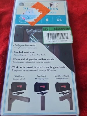 Architectural Mailboxes 7540B-10 Mailbox Adapter Plate 4" x 4" Black New - Image 1 of 4