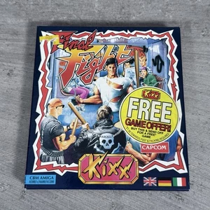 Final Fight Amiga Game - w/Manual Capcom Rare Kixx Beat 'em up - Picture 1 of 8