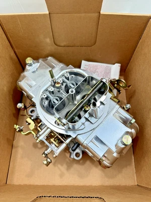 Holley 0-4777SA 650CFM Shiny Alumnium Double Pumper Factory Refurbished 4bbl - Image 1 of 4