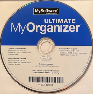 MyOrganizer Ultimate (CD, Windows XP, Vista o 7, "Solo disco", 2007) - Imagen 1 de 3