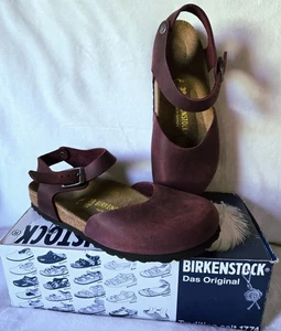 NIB Birkenstock Zinfandel Messina 39 N US 8-9 Clog Mary Jane Burgundy Red Wine - Picture 1 of 13