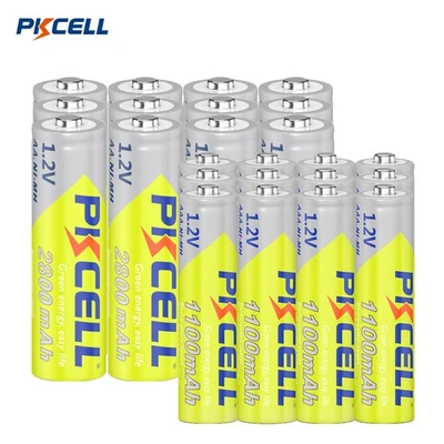 Lote Baterías Recargables PKCELL AA AAA 2800/1100mAh NiMH 1.2V Lote Batería Foto 1 de 4