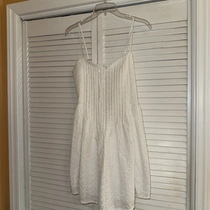 Aerie Damen Sommerkleid weiß Ösen, gesmokt, gefüttert, Träger Größe L - Bild 1 von 11