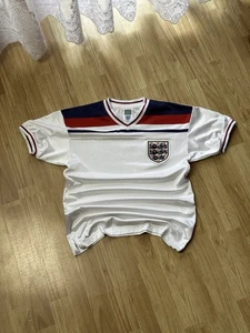 ENGLAND National Team 1980 1983 Soccer Shirt Jersey Rare Mens S White Retro - Picture 1 of 12