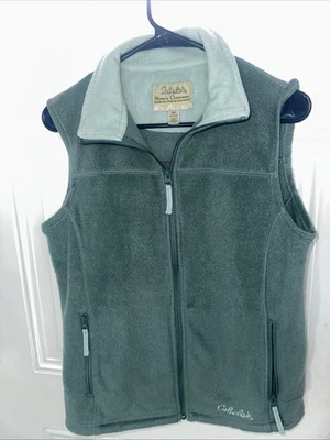 Cabela's Outerwear Full Zip Fleece Vest Women's Size Small Green - Image 1 of 4