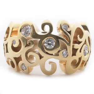 Anillo de zarcillo de joyería con 0,502 ct. Diamantes en 18 quilates GG talla 54 - Imagen 1 de 7