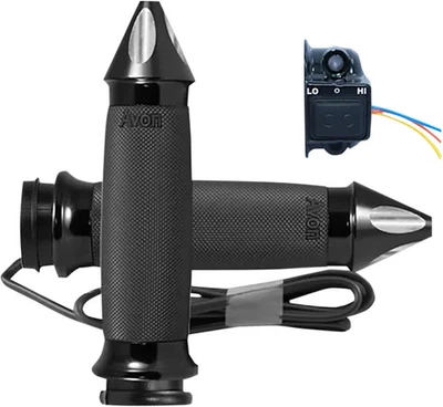 Empuñaduras térmicas Avon Custom Contour Spike TBW negras para Street Bob 107 18-23 Foto 1 de 3