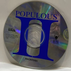 Populous II Macintosh 1994 CD-ROM solo disco de juego - Imagen 1 de 2