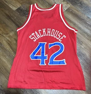Jerry Stackhouse Trikot Herren 44 Rot Philadelphia 76ers Champion NBA VINTAGE - Bild 1 von 8