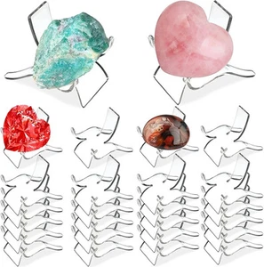 (24 piezas) Soporte de exhibición, soportes de exhibición de roca acrílica, soportes de caballete de exhibición transparente ped - Imagen 1 de 2