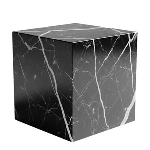 Cubo in Marmo Nero Marquinia Scultura Marble Design Base Interior Design H 30cm - Imagen 1 de 7