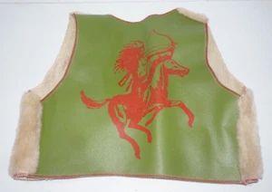 VTG 1950s Made By The Cherokees Qualla Faux Fir Vest Tagged Youth M Costume - Picture 1 of 4