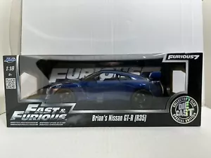 JADA FAST & FURIOUS BRIAN'S 2009 NISSAN SKYLINE GT-R R35 BLUE 1:18 DIECAST #35 - Picture 1 of 7