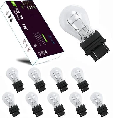 10 x W2.5x16q P27/7W Light Bulbs Car Lamp US Type 3157 27/7W 12V Incandescent - Image 1 of 4