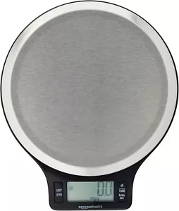 Digitale Küchenwaage mit LCD-Display, Batterien 11 Pfund, schwarz und rostfrei - Bild 1 von 4