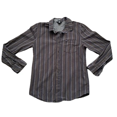 Volcom Shirt Men size M Brown Long Sleeve Button Down Pockets Modern Fit - Image 1 of 4