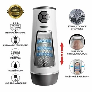 Male Masturbator Cup Thrusting Vibrating Auto Stroker Pussy Blow Job Sex Toy NEW - Picture 1 of 8