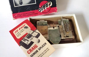 Craig Supply Co. Senior 8mm / 16mm Film Film Giuntatrice Scatola Originale Istruzioni - Foto 1 di 9