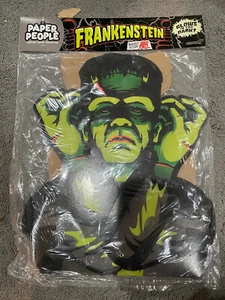 Super 7 Paper People: Frankenstein Halloween Door Window Decor - Picture 1 of 3