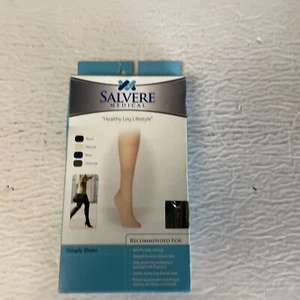 Salvere Medical Simply Sheer Black Pantyhose Compression Medium Knee High 15-20M - Picture 1 of 10