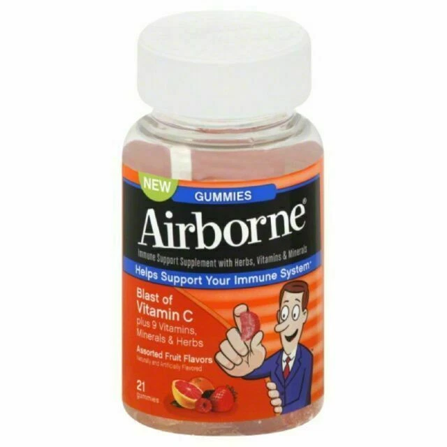 Airborne Immune Support Gummies, Assorted Fruit - 21 Count