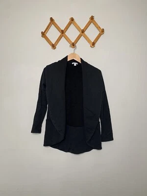 Women’s Standard James Perse Black Cotton Open Cardigan SZ 2 Foto 1 de 4