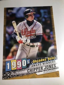 2020 Topps Decade's Best 1990s Jumbo 5x7 Chipper Jones Braves DB67 03/10 - Picture 1 of 1