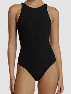 Traje de baño JETS Australia para mujer negro cuello alto jet de una pieza talla 10 - Imagen 1 de 4