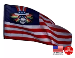 Grateful Dead Uncle Sam American Flag 3x5 USA Jerry Garcia Man Cave Banner New - Picture 1 of 9