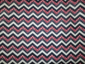 PATRIOTIC FABRIC RED WHITE BLUE CHEVRON FABRIC COTTON QUILTING FABRIC BTY NEW  - Picture 1 of 1