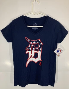 Detroit Tigers USA Shirt Womens Size S - Picture 1 of 3
