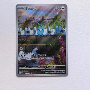 Pokemon TCG Sv04: Paradox Rift Swablu 213/182 Full Art Holo - Picture 1 of 4