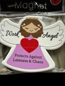 WORK ANGEL PROTECTS AGAINST LATENESS & CHAOS FUN OFFICE DECOR - Picture 1 of 6